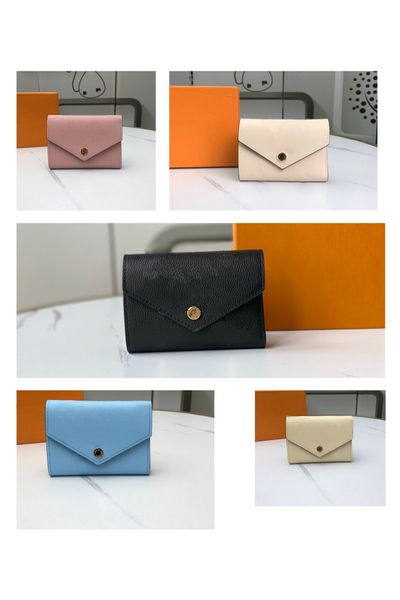 mujeres lujos para hombre diseñadores para mujer moda cartera bolsos bolsos monederos Titular de la tarjeta de crédito bolso de mano carteras Zippy Monedero VICTORINE con caja Envío gratis