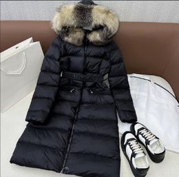 Femmes M Down Jacket Designers de luxe Parkas hiver longs sous le genou Colon Raccon Fur Collar bas à la baisse des vêtements d'extérieur chauds épais