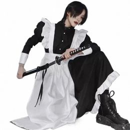 Mujeres Maid Outfit Lg Dr Apr Dr. Lolita Dres Hombres Ropa Unisex Café Traje Cosplay Anime Disfraces Jujutsu Kaisen 55vt #
