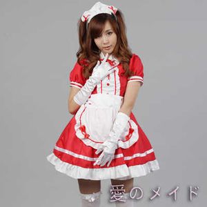 Dames Maid Outfit Sweet Gothic Lolita Jurken Anime K-on! Cosplay Kostuum Schort Jurk Uniformen Plus Size Halloween-kostuums Y0913