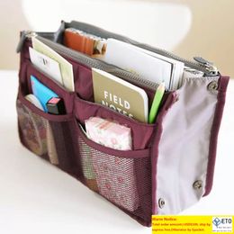 Bolsa de cosméticos para maquillaje para mujer, organizador multifunción, bolso de viaje con inserción, organizador, bolsa de viaje de almacenamiento