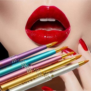 Vrouwen make-up draagbare intrekbare mode cosmetische mini lip borstel lippenstift glanstige schoonheid vrouwen meisjes lipborstel