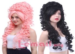 Femmes Marie Antoinette Rococo Révolution française Baroque Long Curly Cosplay Wig9000526