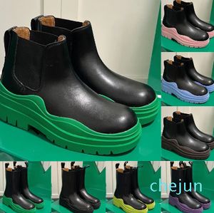 Botas Martin para mujer, bota hasta la rodilla para mujer y hombre, tobillo para motocicleta, medio antideslizante, plataforma de moda, nieve, invierno, zapatos de botín medio