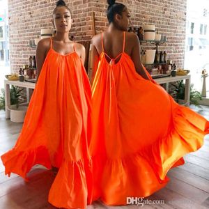 Femmes Maxi Robes Designer Plus Taille Vêtements D'été Sexy Sling Sans Manches Longue Robe De Plage Robe De Mariée Discothèque 25 couleurs