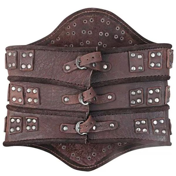 Femmes Medieval Pu Leather large courroie viking pirate elfe armure steampunk accessoire knight cosplay costume corset Cinch accessoires