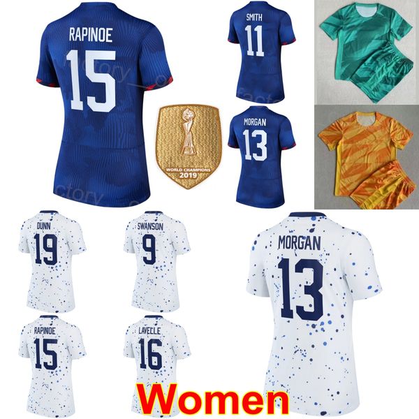 Mujeres Megan Rapinoe Jersey Equipo nacional de fútbol Julie Ertz Alex Morgan DUNN LLOYD HEATH PRESS LAVELLE Williams Thompson Smith Rodman Kits de camiseta de fútbol MeiGuo