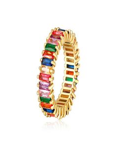 Femmes hommes 69 Gold plaqué arc-en-ciel amour anneaux de mariage Micro pavé 7 couleurs Fleur Bijoux Lover Gift1273124