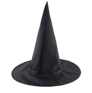 Vrouwen mannen zwarte heksen hoed voor Halloween kostuumaccessoire coole volwassen wizard hoeden kostuum feest rekwisieten magie top hoed dbc bh1742055