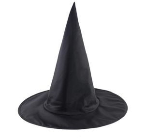 Chapeau de sorcière noir pour femmes et hommes, accessoire de Costume d'Halloween, chapeaux de magicien Cool pour adultes, accessoires de fête, chapeau haut-de-forme magique DBC BH2662741