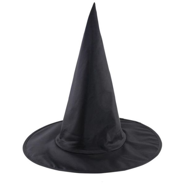Chapeau de sorcière noir pour femmes et hommes, accessoire de Costume d'Halloween, chapeaux de magicien Cool pour adultes, accessoires de fête, chapeau haut-de-forme magique DBC BH1742055