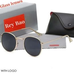 Women Men Brand Retro Retro Classic Sun Eyewear Eyewear Ray Metal Frame Bans diseñadores Sun Glasses Mujer ML 3447 3548 Box S S