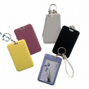 Vrouwen Men Busin Card Holder Tags Cute Slider Credit Card Holders Bank ID Holders Badge Child Bus Card Cover Case With Keyring Z1TP#