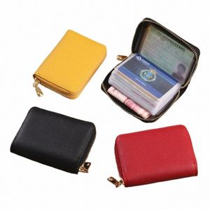 Femmes / Hommes Busin Card Holder Wallet Case Rouge / Noir / Gris / Jaune / Bleu / Violet Titulaire de la carte de crédit Case 26 Bits Zipper Card Wallet g4im #