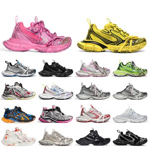 Femmes Hommes Casual Designer Chaussures Track 3XL Rose Goldens Phantom Baskets Mocassins Mule Chaussure Rose Nylon Mesh Neon Tracks Triple Black Runners Grands Formateurs à Semelle Plate