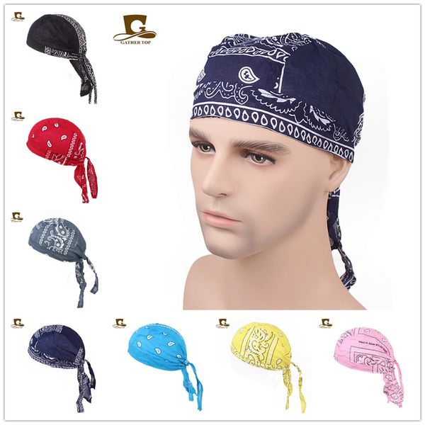 Women Men Cotton Skull Gaps Paisley Bandanas Bandanas unisex Bicicletas Ciclismo Gat de ciclismo