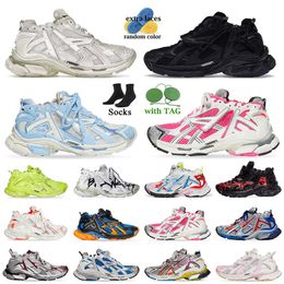 Mujeres Diseñadores de diseñadores Casual Casual Track Runners 7.0 Transmitir entrenadores Sense Blanco Blanco Rosa Borgoña Borgoña Deconstrucción Sneakers Troying 7 zapatillas de zapatillas