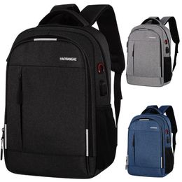 Mochila para hombre con carga Usb de gran capacidad, mochila sencilla para ordenador de negocios, mochila escolar para estudiantes de viaje de ocio, mochila