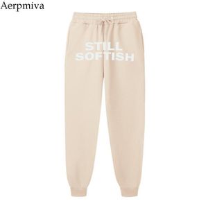 Vrouwelijke mannen Mode Kwaliteit Fleece broek nog steeds zachte joggingbroek Hip Hop Streetwear Swewear Swewear heren 34