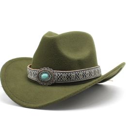 Vrouwelijke mannen Fedoras hoed voor volwassen elegante dame Trilby voelde Homburg Church Jazz Hat 55-58cm cowboyhoed 7cm rand hoed