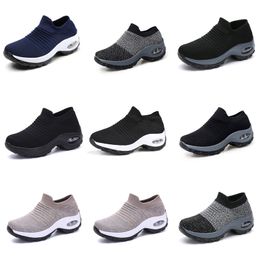 Zapatos para correr GAI para hombre y mujer, zapatillas transpirables, triple blanco, triple, negro, gris, zapatos con plataforma de malla oscura, tenis deportivos seis