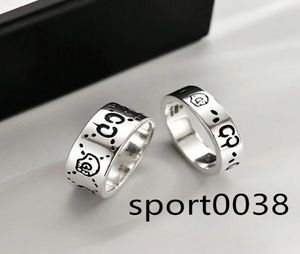 Bague tête de mort fantôme pour hommes et femmes, anneau avec lettres, cadeau pour Couple amoureux, bijoux à la mode, accessoires, taille américaine 5111097440