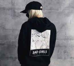 Vrouwen mannen hoodie sweatshirt otaku trieste meisjes printen longsleved anime kpop kleding streetwear oversized7123937