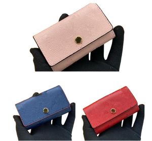 Vrouwen Men Key Wallets Designer Card Holder met doos echte lederen portemonnee Loop Hook Kerstmis cadeau voor familie