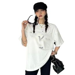 Women men loose summer logo letter print cool designer t-shirts Black white plus size tees SMLXLXXL3XL4XL