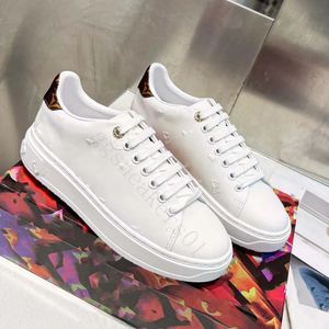 Designer sneakers laag trainerplatform casual time-out luxe schoenen Dames Heren out-of-office sneaker echt leer bruin zwart witte outdoor sporttrainers