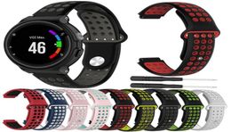 Dames Men Men Rubber Watch Band Strap voor Garmin Forerunner 220 230 235 630 620 735 Benadering S20 S5 S6 Bracelet Silicone Strap Loop7337169576