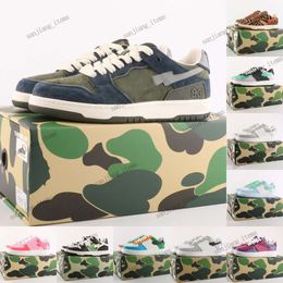 Dames Heren APbapesta Schoenen OG AP SK8 Sta Casual Sneakers Ster Klassiek Designer Schoenen Camo Zwart Wit Groen Rood Oranje Camouflage Lakleer Suede Sneakers Sportlaarzen