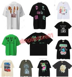 FemmesHommes T-shirts Designer Galeries Tees Depts Chemise Alphabet Imprimer Tendance Tendance Basique Casual Mode Lâche T-shirt Court Demi Manches Tees Vert Blanc Et Beige fs1