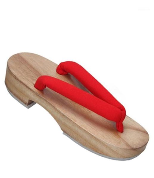 Femmes hommes pantoufles à mode japonais Geta Summer flipples Paulownia Chaussures en bois masculines Sandales masculines Chaussures de plage Home16228083