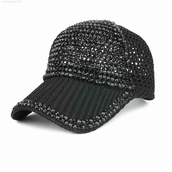 Gorra de béisbol de malla con cola de caballo ajustable con cristales de diamantes de imitación para hombre y mujer, gorra de camionero deportiva informal brillante y ostentosa, sombrero sucio para jugar