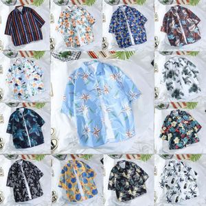 Femmes Men Summer Casual Shirts Floral Short Clèchement Clothing Clothing Shirt Hawaii Unisexe Young Boy and Girls Loose Beach porte des vêtements de vacances de vacances