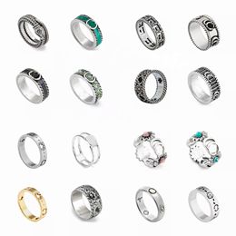 Anillos de banda superior para hombres y mujeres, anillo de diseño clásico calado con esmalte de porcelana Vintage