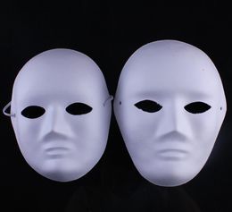 Femmes hommes non peint masque blanc bricolage masque blanc adultes mascarade fête masques carnaval fête fournitures noël Halloween SN1080