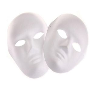 Masque blanc non peint pour femmes et hommes, bricolage, masques de fête pour adultes, fournitures de fête de carnaval, noël et Halloween