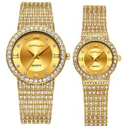 Vrouwen mannen horloges crrju top luxe merk mode-sieraden armband minnaar horloges dames quartz paar horloge relogio 210517
