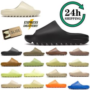 Sandales de concepteur de diapositives hommes Sliders Chaussures de créateurs ONYX Terre Brown Flax Core Ochre Resin Glow Green Pure Os Desert Sable Orange Azure Sandale