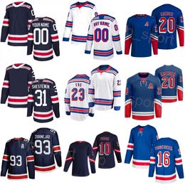 Dames Heren Jeugd Hockey 20 Chris Kreider Jersey 10 Artemi Panarin 93 Mika Zibanejad 31 Igor Shesterkin 23 Adam Fox 16 Vincent Trocheck Patrick Kane Aangepaste naam Nummer