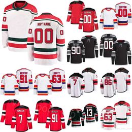 Dames Heren Jeugd Hockey 56 Erik Haula Jerseys 86 Jack Hughes 13 Nico Hischier 7 Dougie Hamilton 63 Jesper Bratt 91 Dawson Mercer 90 Tomas Tatar Alternatieve aangepaste naam