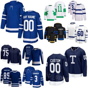 Femmes Hommes Youth Hockey 89 Nicholas Robertson Jersey 2024 2025 Alternate 3 John Klingberg 18 Noah Gregor 75 Ryan Reaves 11 Max Domi 60 Joseph Woll 23 Matthew Knies