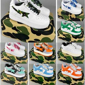 Dames heren een badende aap sk8 lage schoenen maat 13 sneakers Amerikaanse ontwerper witte chaussures casual schuhe eur running trainers groene lopers