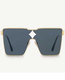 Femmes Mens Cyclone Metal Sunglasses Z1700U Black Lens Gold Metal Frame Men and Womens Designer Verres de mode Taille 5816140 avec 8916705