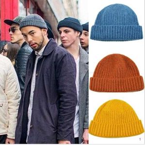 Femmes Hommes Unisexe Bonnet Uni Tricot Cycle Crâne Bonnet Chapeau Hiver Chaud Slouchy Surdimensionné Acrylique Enfants Bonnets Gris Noir Casquettes Solides