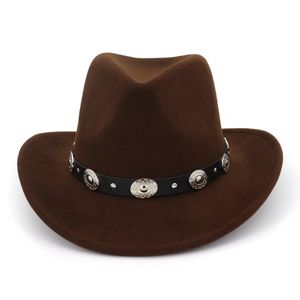 Dames Mens Wol Felt Derby Hats Klassieke Gentleman Breed Brim Cowboy Fedora Hoed voor Floppy Cloche Top Jazz Caps QB204