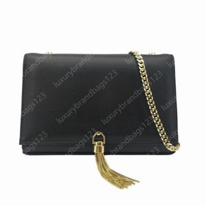 Dames messenger bags handtassen dames bekende merken designer schoudertas dames clutch portemonnees en handtassen zwarte gouden ketting tote bo224H