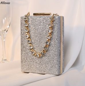 Femmes Boîte en métal Sac de diamants brillant Claquettes Purse Party Party Sac à main Top Luxury Bling Fashion Ladys Party Pouchs Sacs CL2930